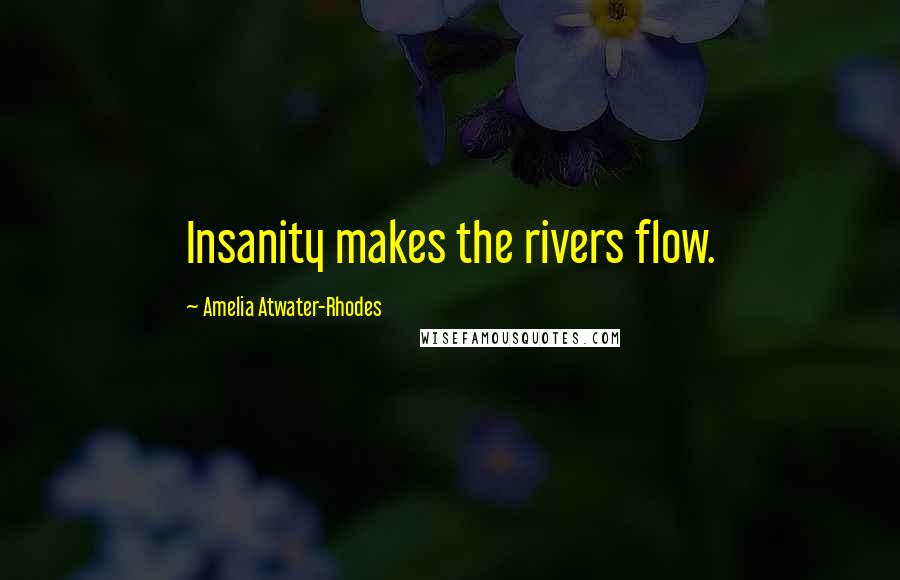 Amelia Atwater-Rhodes Quotes: Insanity makes the rivers flow.