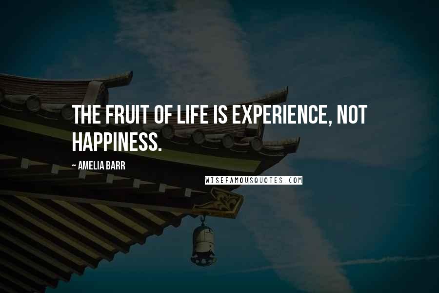 Amelia Barr Quotes: The fruit of life is experience, not happiness.