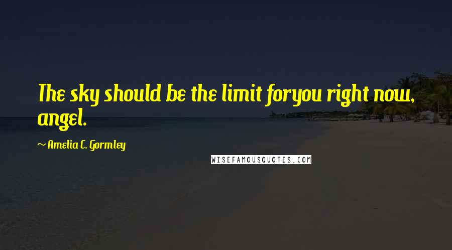 Amelia C. Gormley Quotes: The sky should be the limit foryou right now, angel.