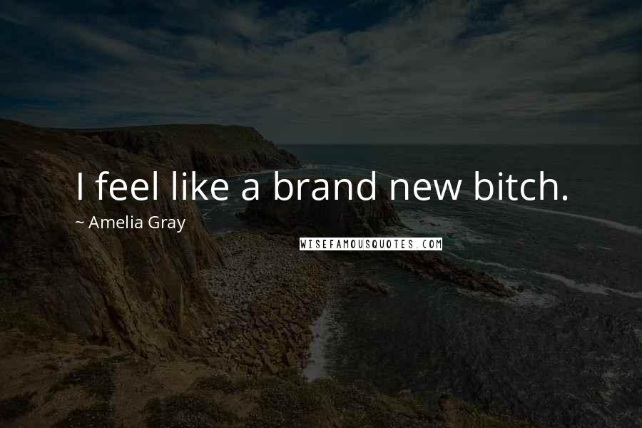 Amelia Gray Quotes: I feel like a brand new bitch.