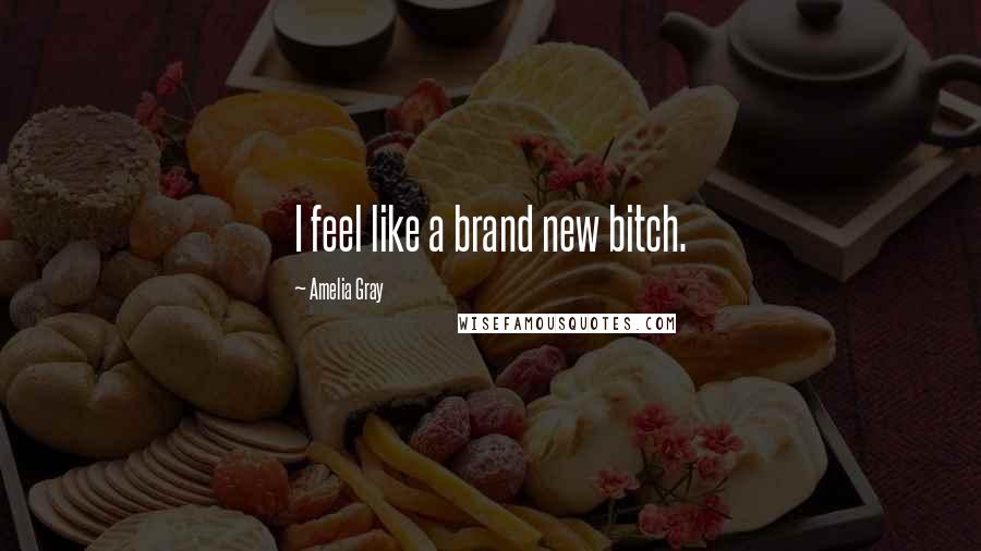 Amelia Gray Quotes: I feel like a brand new bitch.