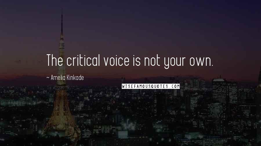 Amelia Kinkade Quotes: The critical voice is not your own.