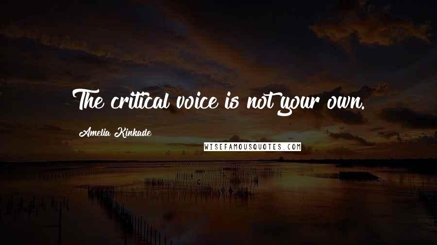 Amelia Kinkade Quotes: The critical voice is not your own.