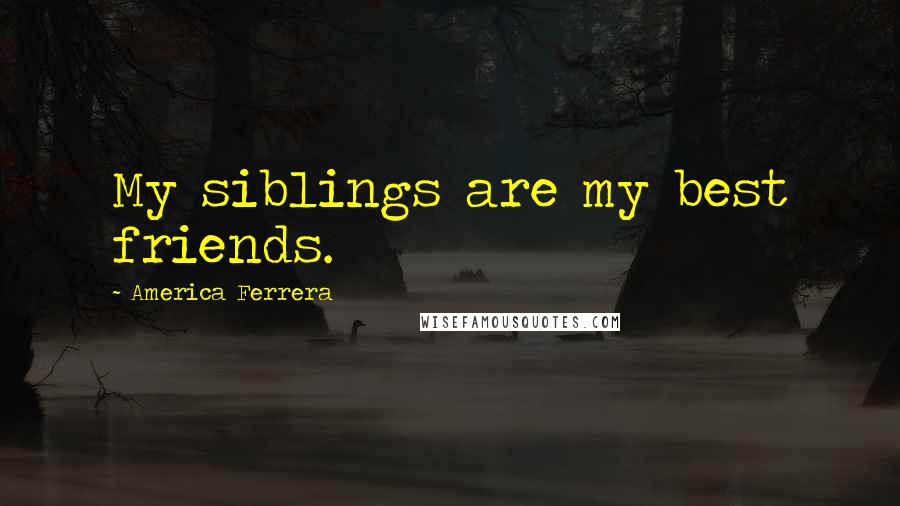 America Ferrera Quotes: My siblings are my best friends.