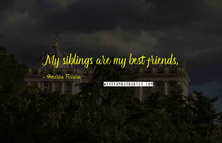 America Ferrera Quotes: My siblings are my best friends.