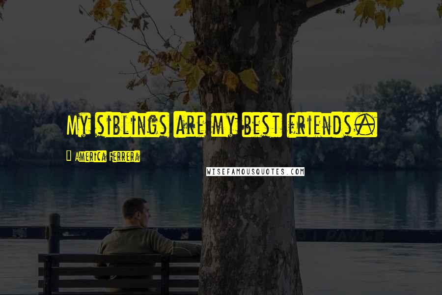 America Ferrera Quotes: My siblings are my best friends.