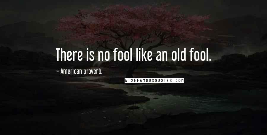 American Proverb. Quotes: There is no fool like an old fool.