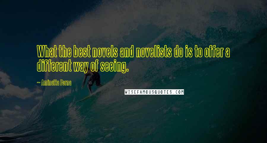 Aminatta Forna Quotes: What the best novels and novelists do is to offer a different way of seeing.