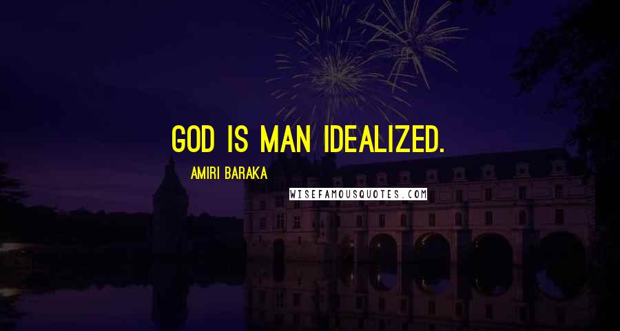 Amiri Baraka Quotes: God is man idealized.