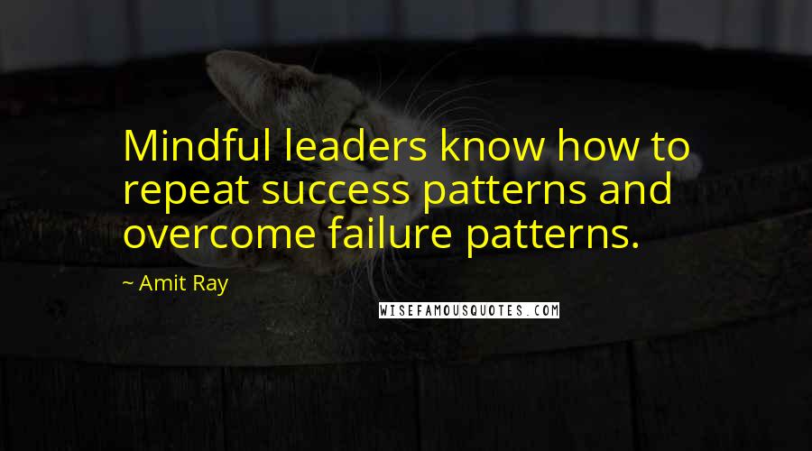 Amit Ray Quotes: Mindful leaders know how to repeat success patterns and overcome failure patterns.