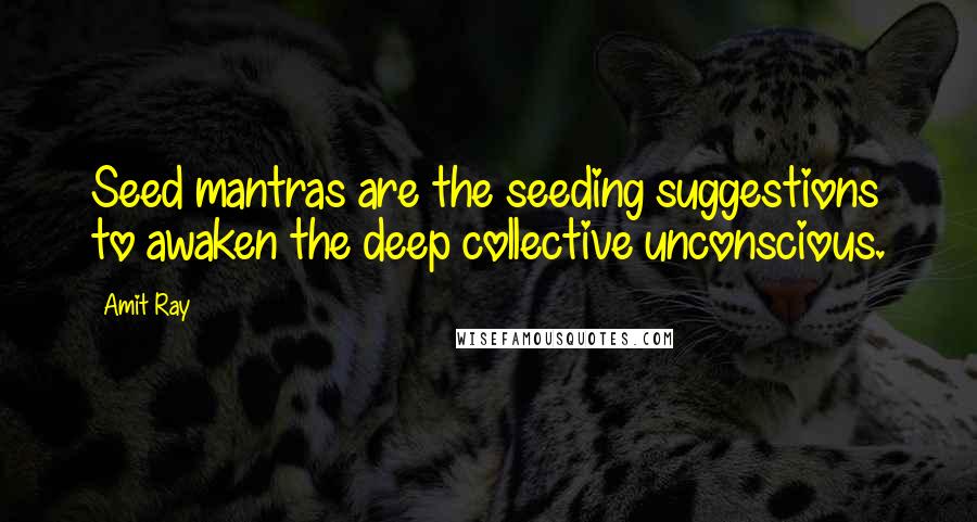 Amit Ray Quotes: Seed mantras are the seeding suggestions to awaken the deep collective unconscious.