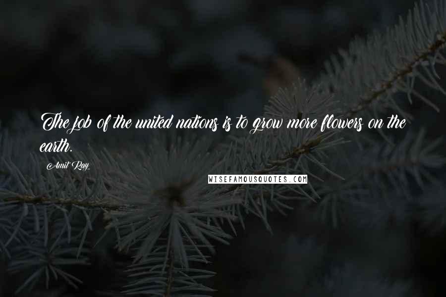 Amit Ray Quotes: The job of the united nations is to grow more flowers on the earth.