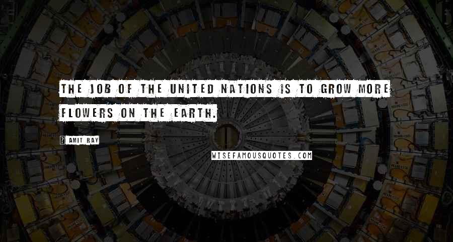 Amit Ray Quotes: The job of the united nations is to grow more flowers on the earth.