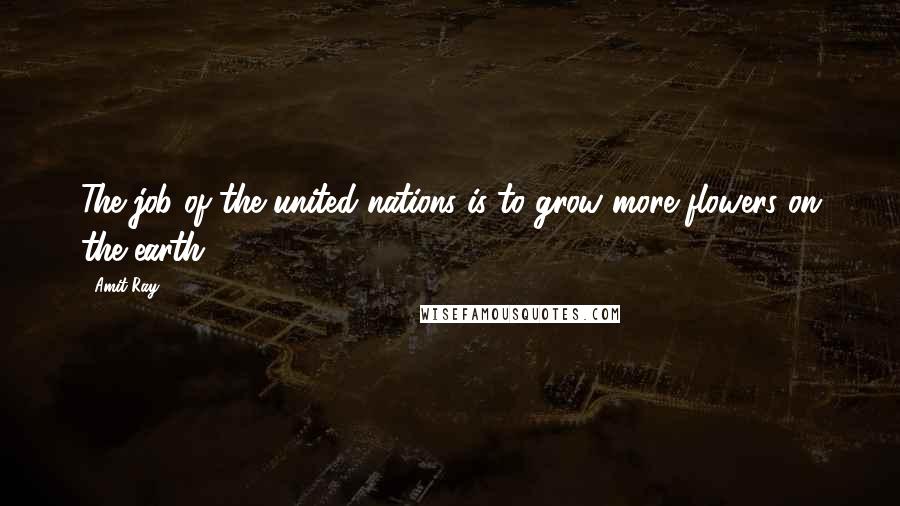 Amit Ray Quotes: The job of the united nations is to grow more flowers on the earth.