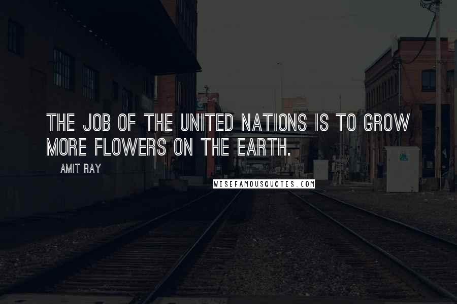 Amit Ray Quotes: The job of the united nations is to grow more flowers on the earth.