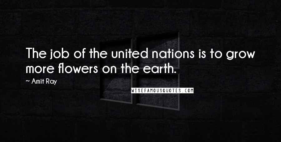 Amit Ray Quotes: The job of the united nations is to grow more flowers on the earth.