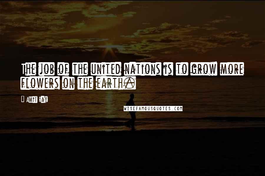 Amit Ray Quotes: The job of the united nations is to grow more flowers on the earth.