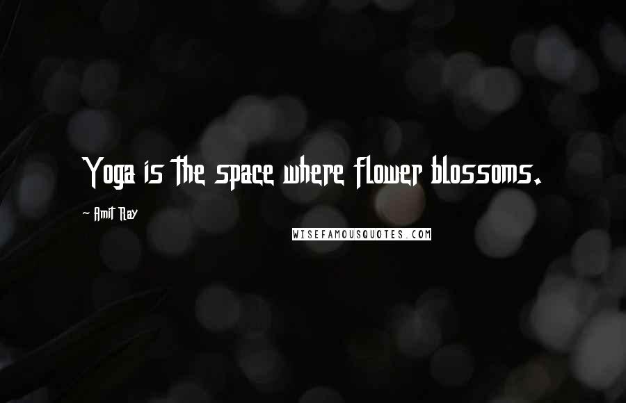 Amit Ray Quotes: Yoga is the space where flower blossoms.