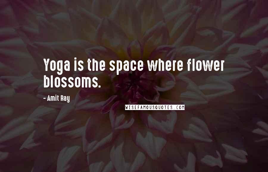 Amit Ray Quotes: Yoga is the space where flower blossoms.