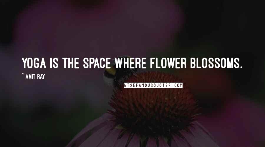 Amit Ray Quotes: Yoga is the space where flower blossoms.