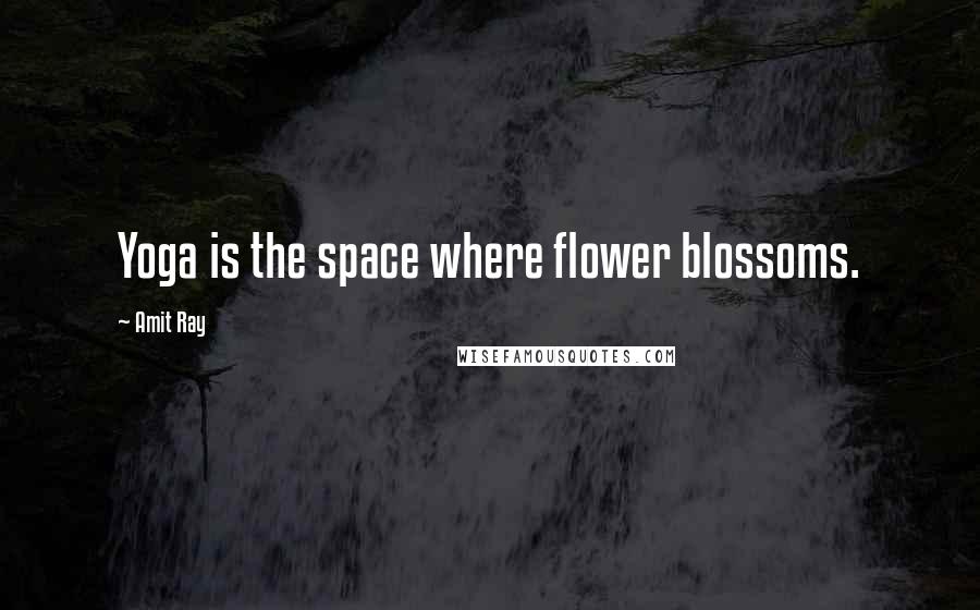 Amit Ray Quotes: Yoga is the space where flower blossoms.