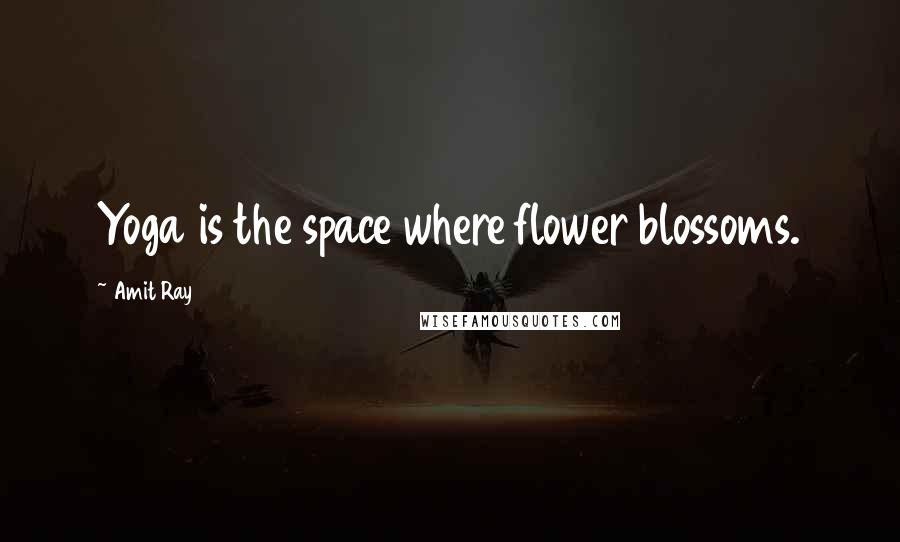 Amit Ray Quotes: Yoga is the space where flower blossoms.