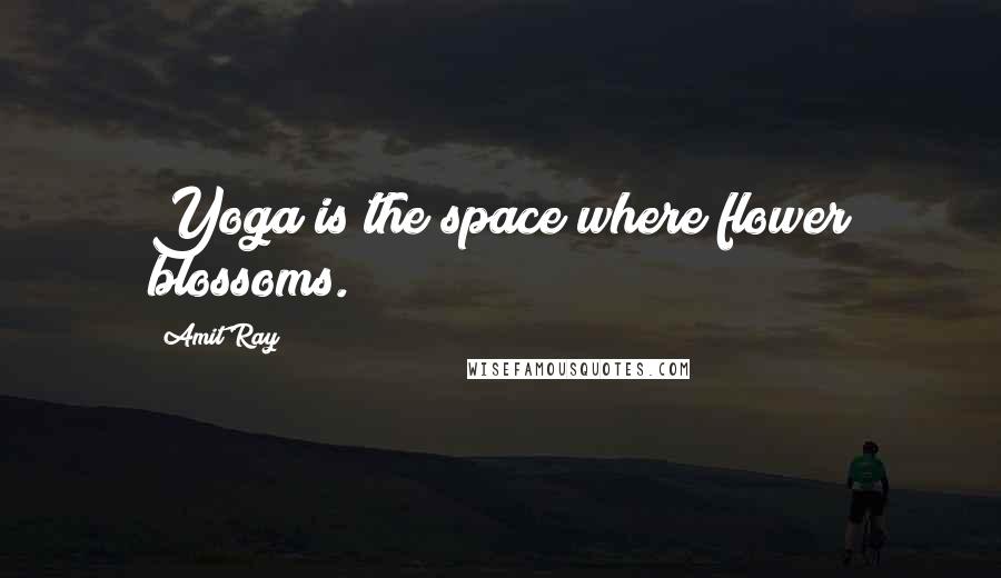 Amit Ray Quotes: Yoga is the space where flower blossoms.