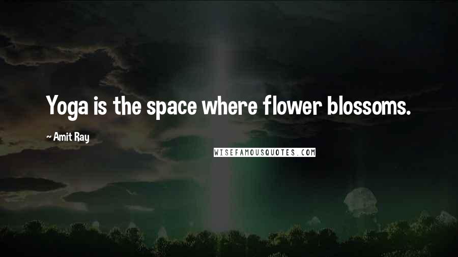 Amit Ray Quotes: Yoga is the space where flower blossoms.