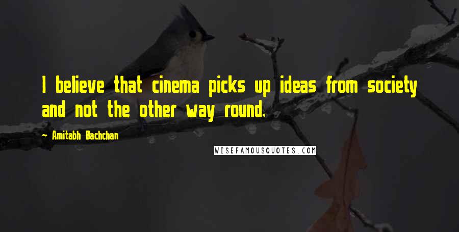 Amitabh Bachchan Quotes: I believe that cinema picks up ideas from society and not the other way round.