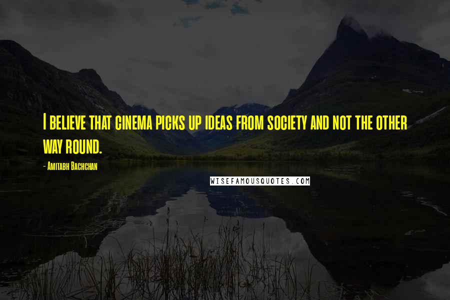 Amitabh Bachchan Quotes: I believe that cinema picks up ideas from society and not the other way round.