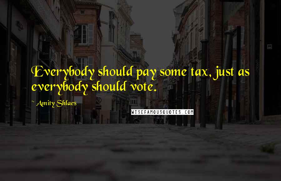 Amity Shlaes Quotes: Everybody should pay some tax, just as everybody should vote.