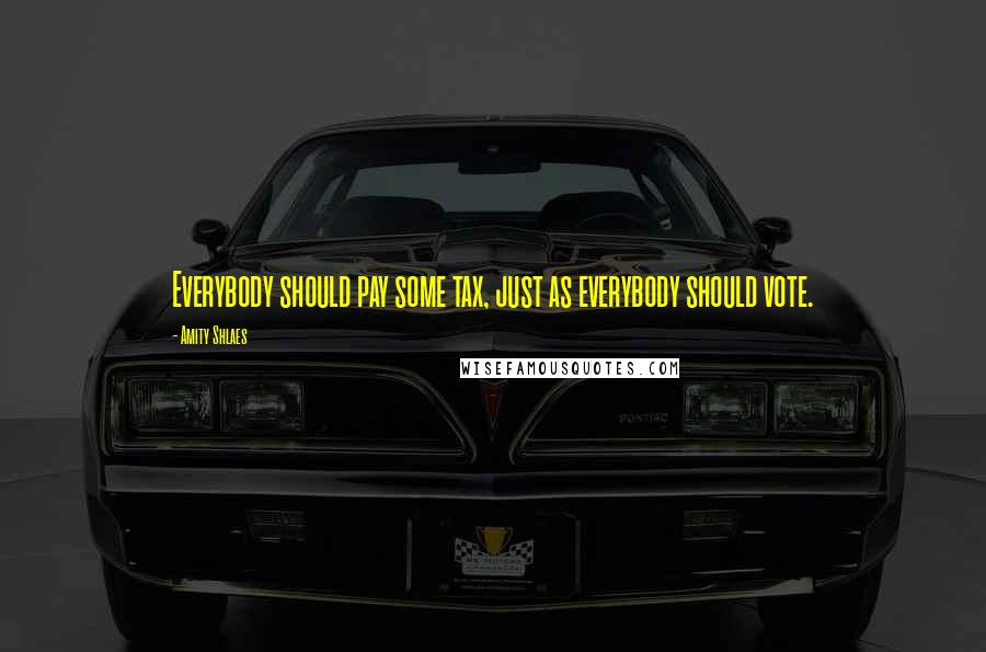 Amity Shlaes Quotes: Everybody should pay some tax, just as everybody should vote.