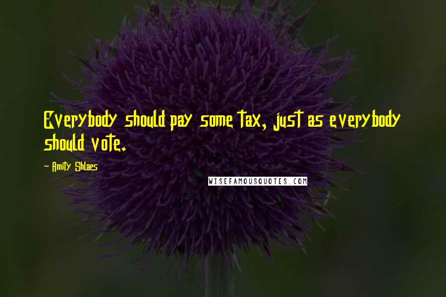 Amity Shlaes Quotes: Everybody should pay some tax, just as everybody should vote.