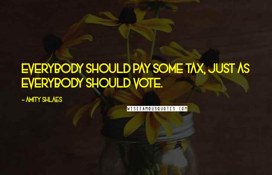 Amity Shlaes Quotes: Everybody should pay some tax, just as everybody should vote.