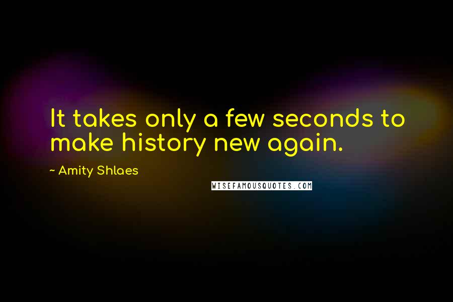 Amity Shlaes Quotes: It takes only a few seconds to make history new again.