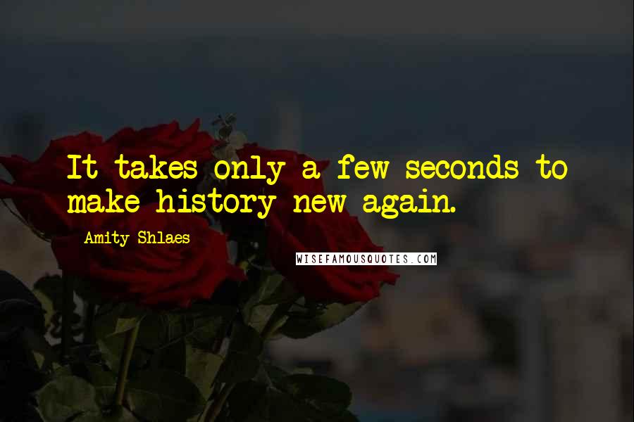 Amity Shlaes Quotes: It takes only a few seconds to make history new again.