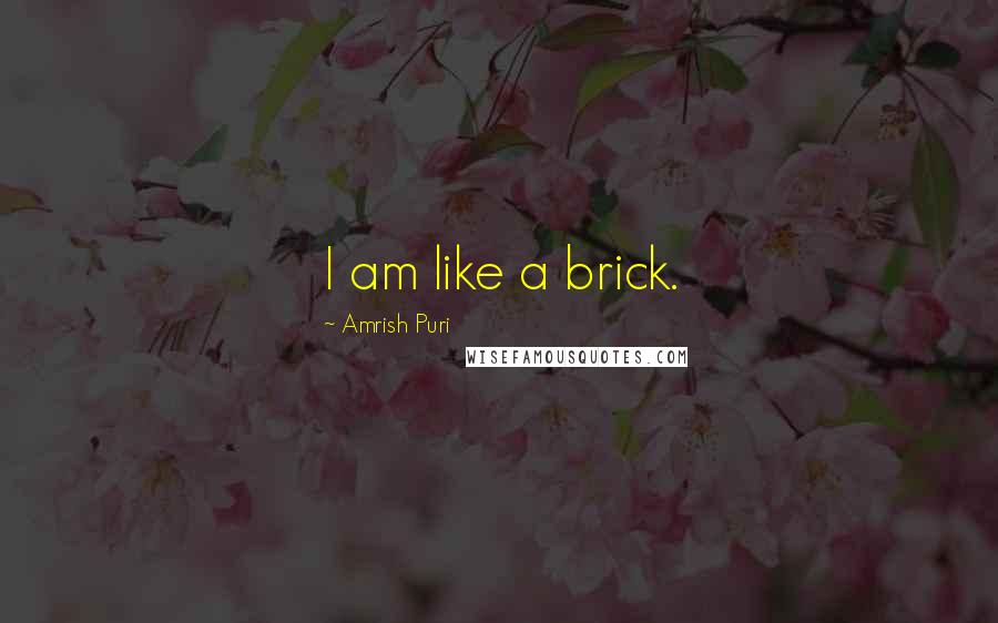 Amrish Puri Quotes: I am like a brick.