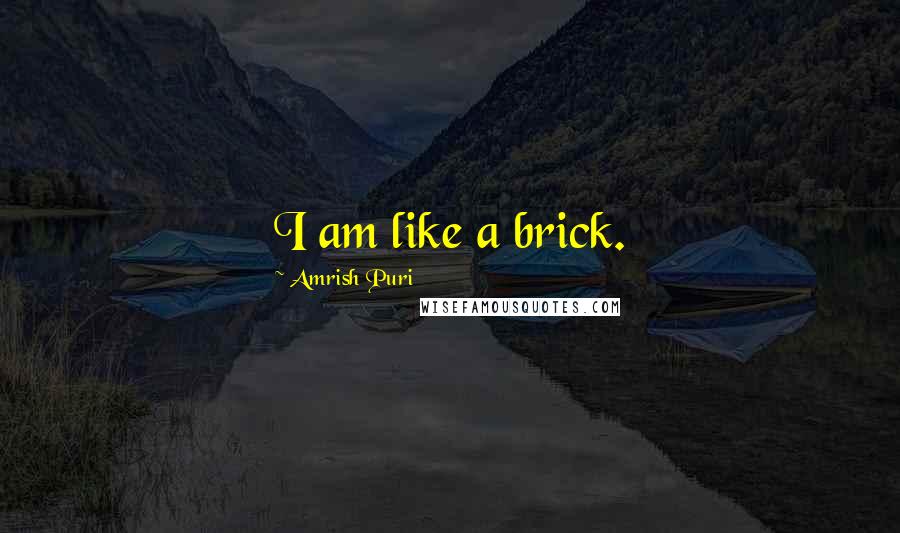 Amrish Puri Quotes: I am like a brick.