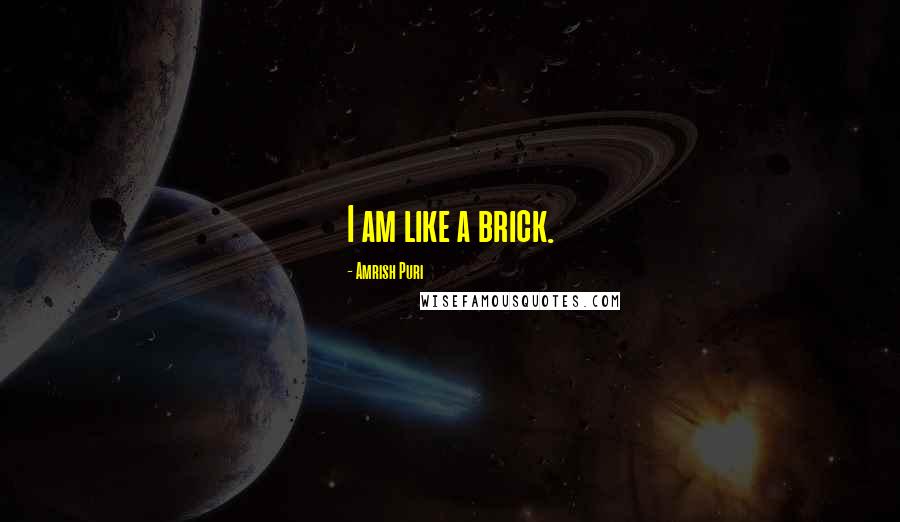 Amrish Puri Quotes: I am like a brick.