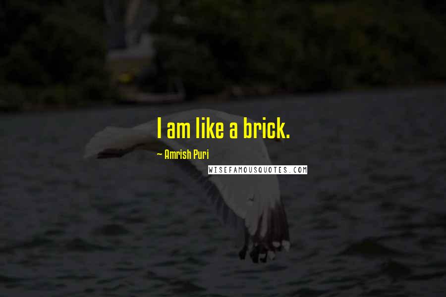 Amrish Puri Quotes: I am like a brick.