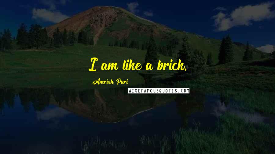 Amrish Puri Quotes: I am like a brick.