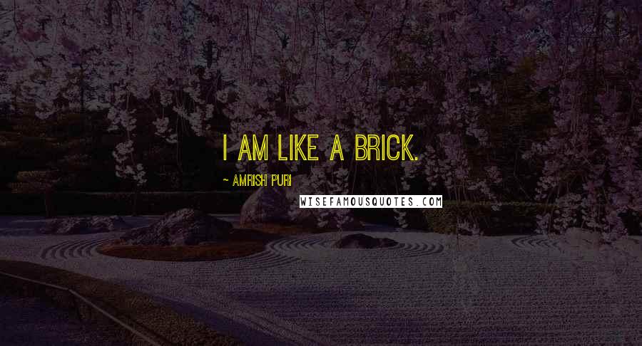 Amrish Puri Quotes: I am like a brick.