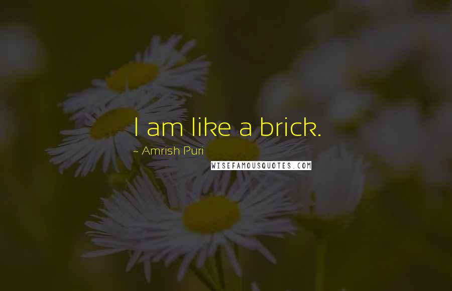 Amrish Puri Quotes: I am like a brick.