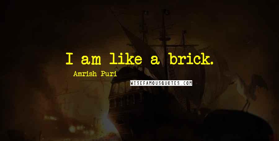 Amrish Puri Quotes: I am like a brick.