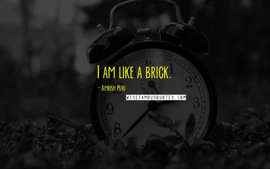 Amrish Puri Quotes: I am like a brick.