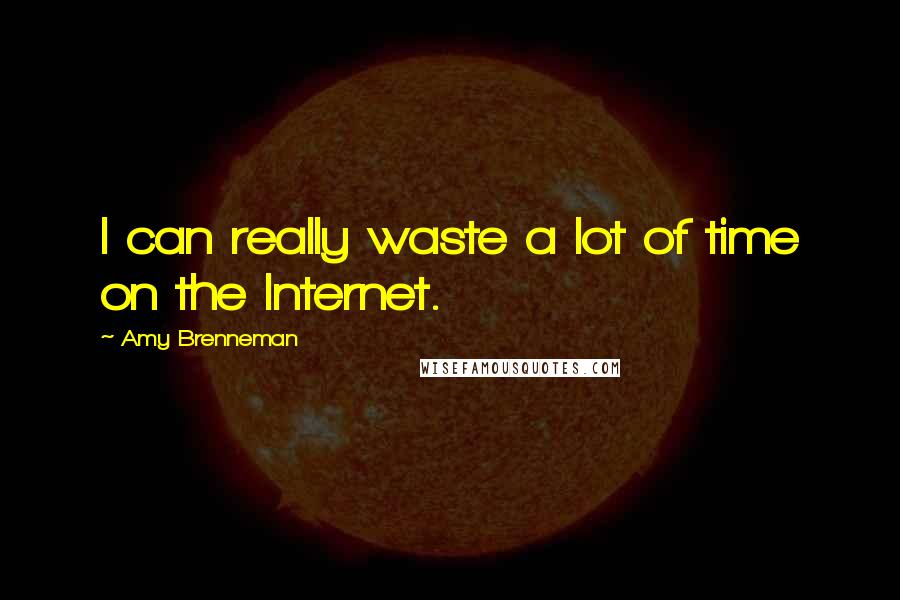 Amy Brenneman Quotes: I can really waste a lot of time on the Internet.