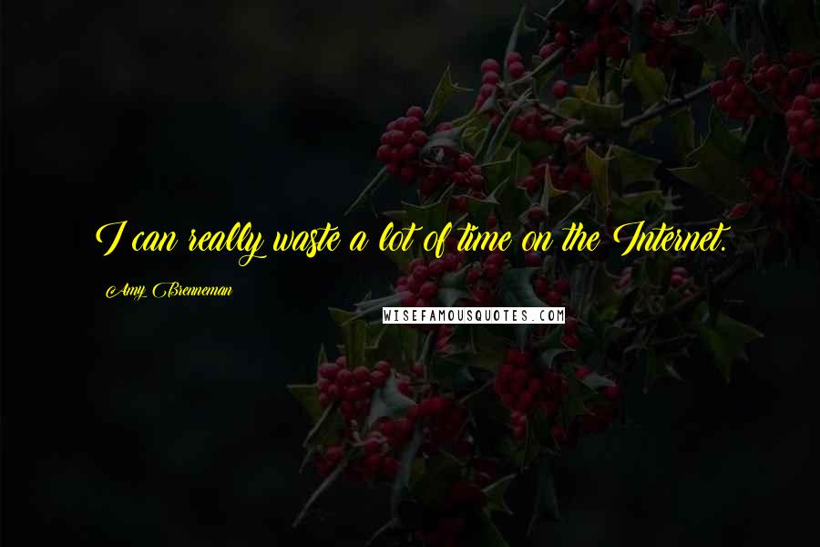Amy Brenneman Quotes: I can really waste a lot of time on the Internet.