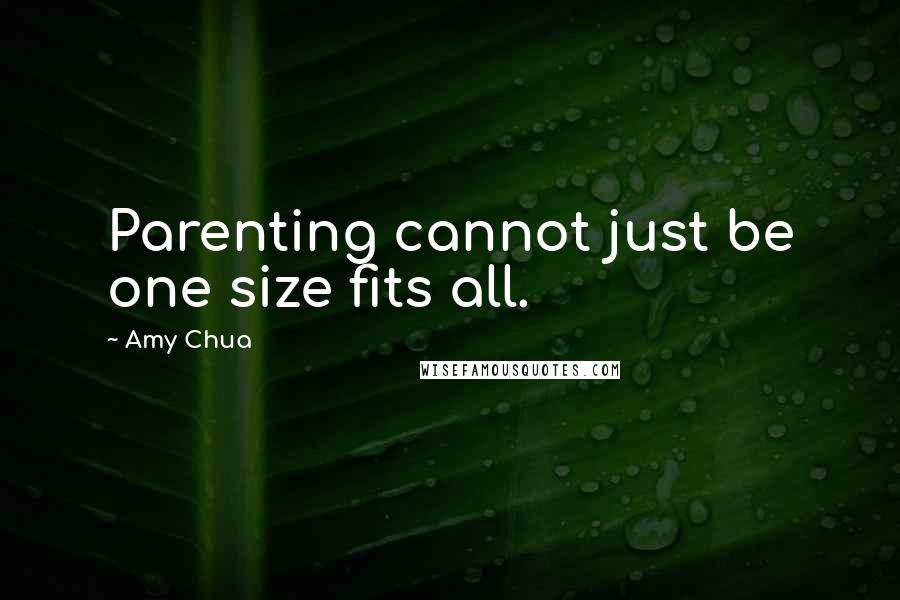 Amy Chua Quotes: Parenting cannot just be one size fits all.