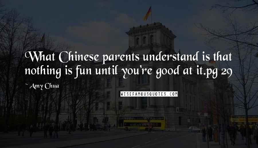 Amy Chua Quotes: What Chinese parents understand is that nothing is fun until you're good at it.pg 29