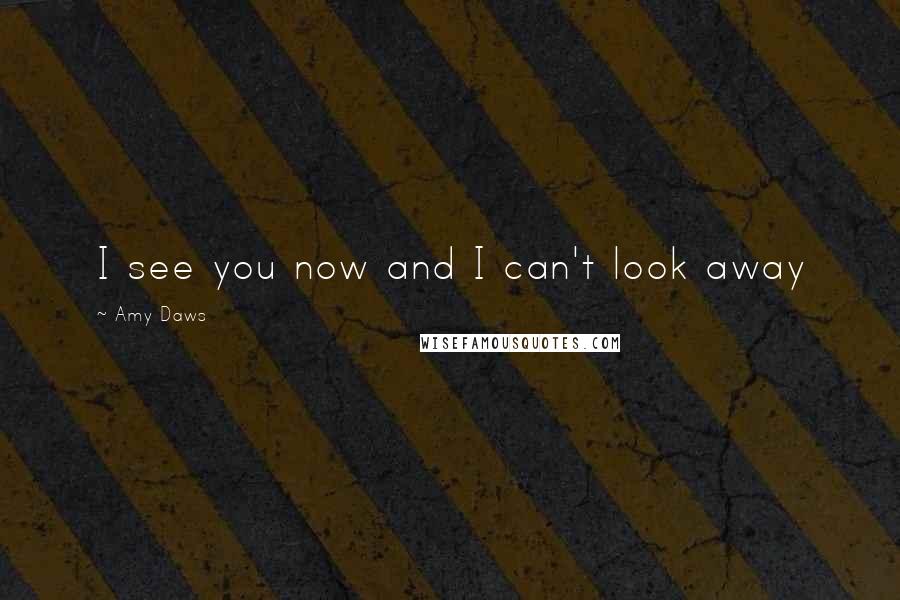 Amy Daws Quotes: I see you now and I can't look away